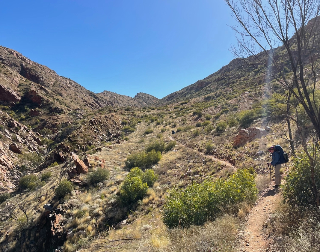 Elise enroute to Bridal Path Junction