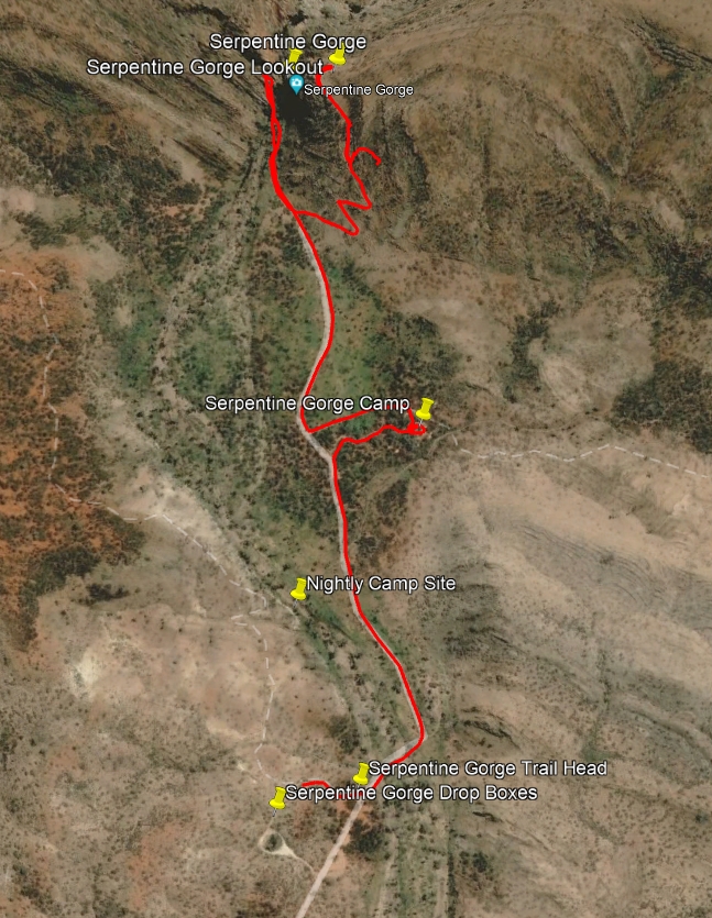 Travels at Serpentine Gorge.