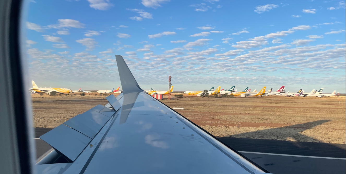 Aircraft in storage at Alice Springs